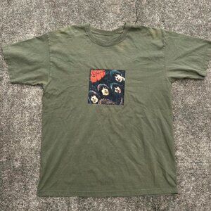 Vintage 60s British Rock Graphic Tee - Olive Green Music Shirt